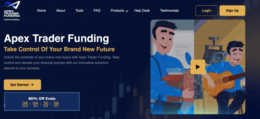 Apex Trader Funding Website Homepage