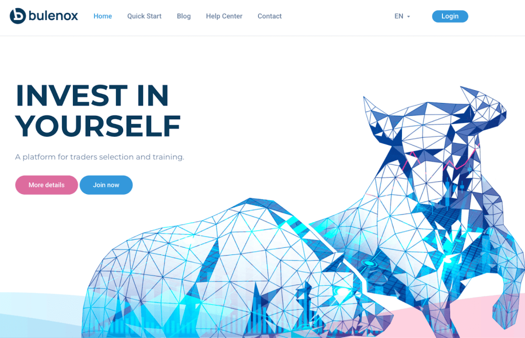 Bulenox website homepage