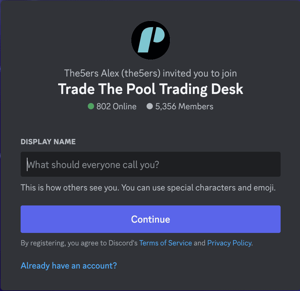Trade The Pool Discord Channel