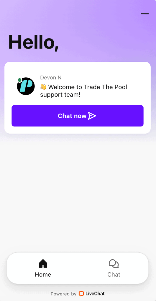 Trade The Pool Live Chat Support