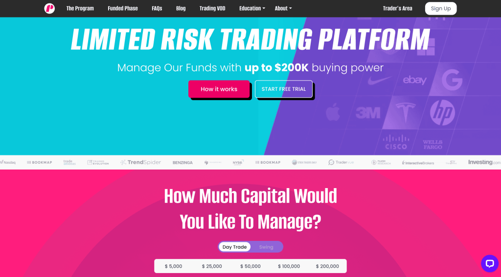 Trade The Pool Website Homepage