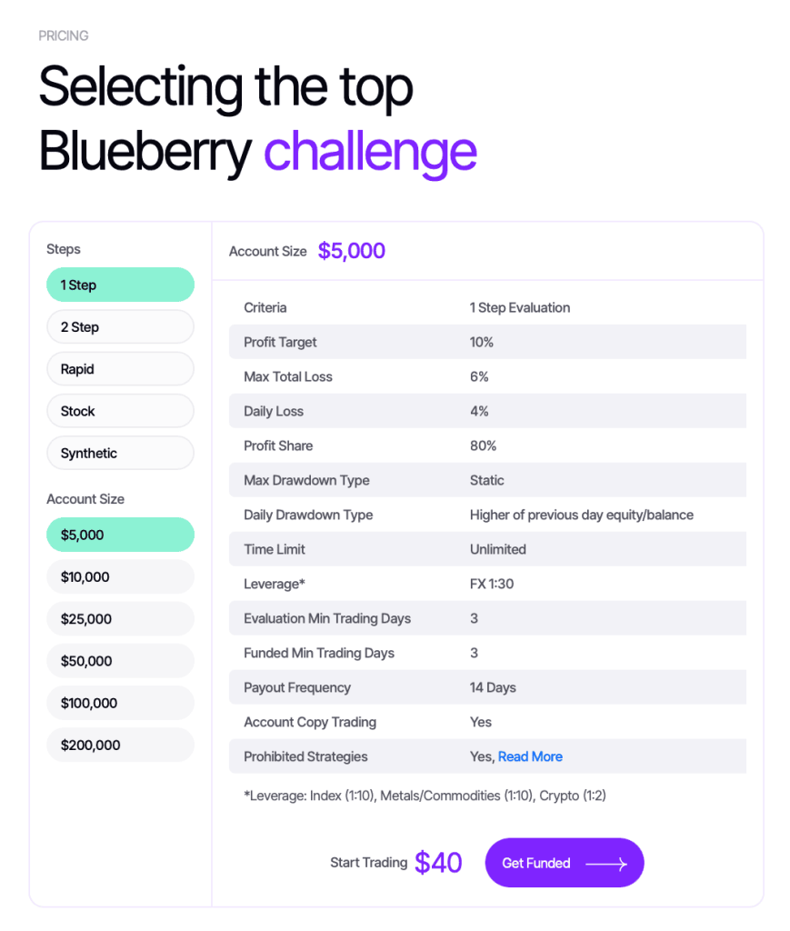 Selecting the Blueberry Funded Challenge
