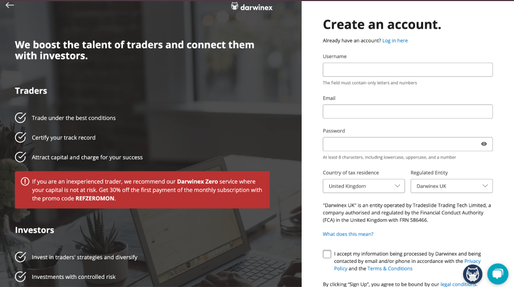 Darwinex Account Opening Process