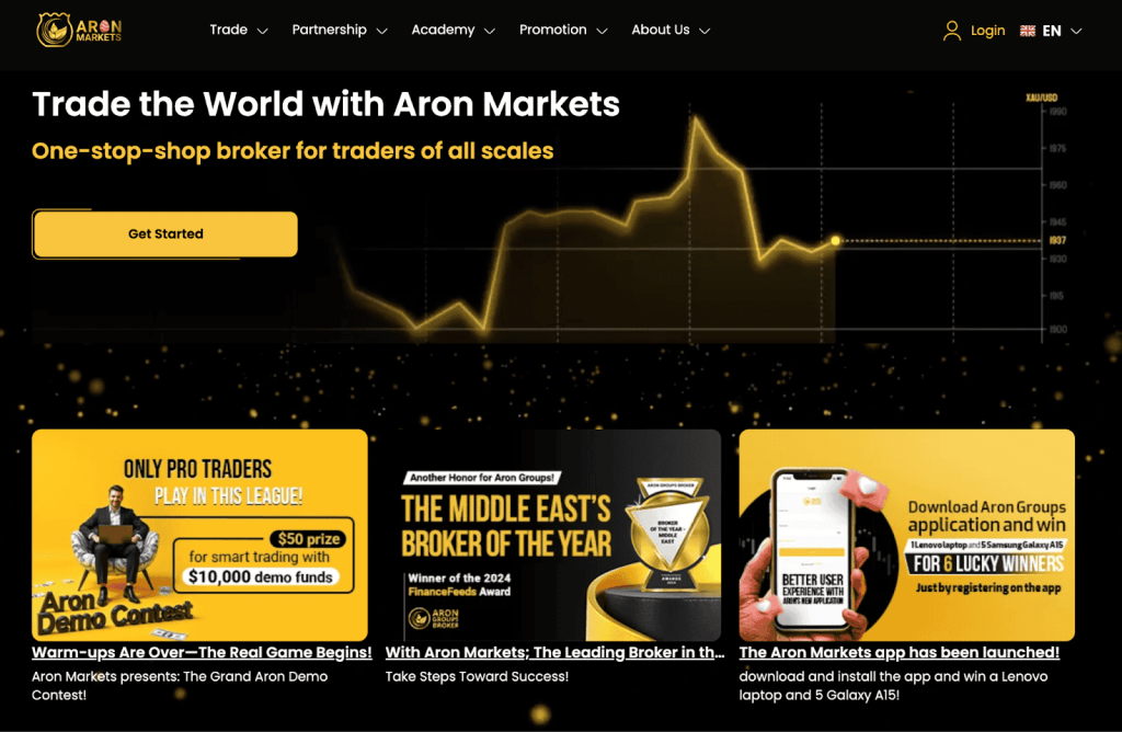 Aron Groups (Aron Markets) Website Homepage
