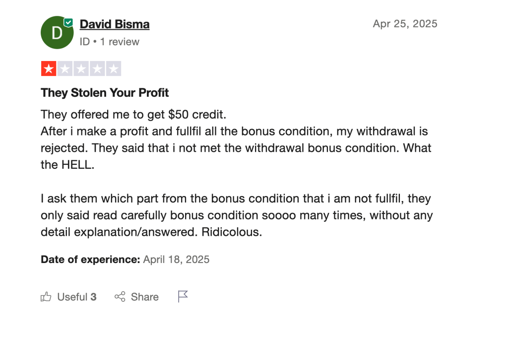 TrustPilot reviews for ITBFX