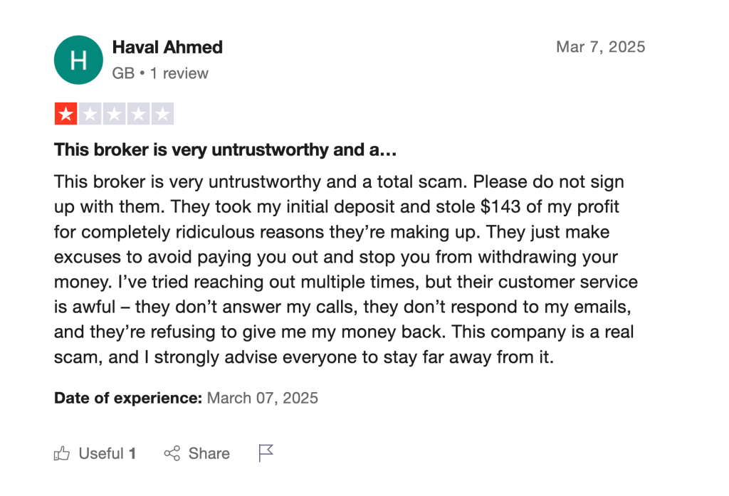 TrustPilot reviews for ITBFX