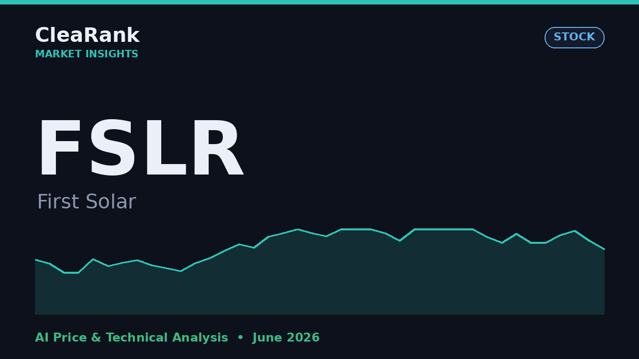 Fslr Module First Solar (FSLR) Stock Analysis 2026